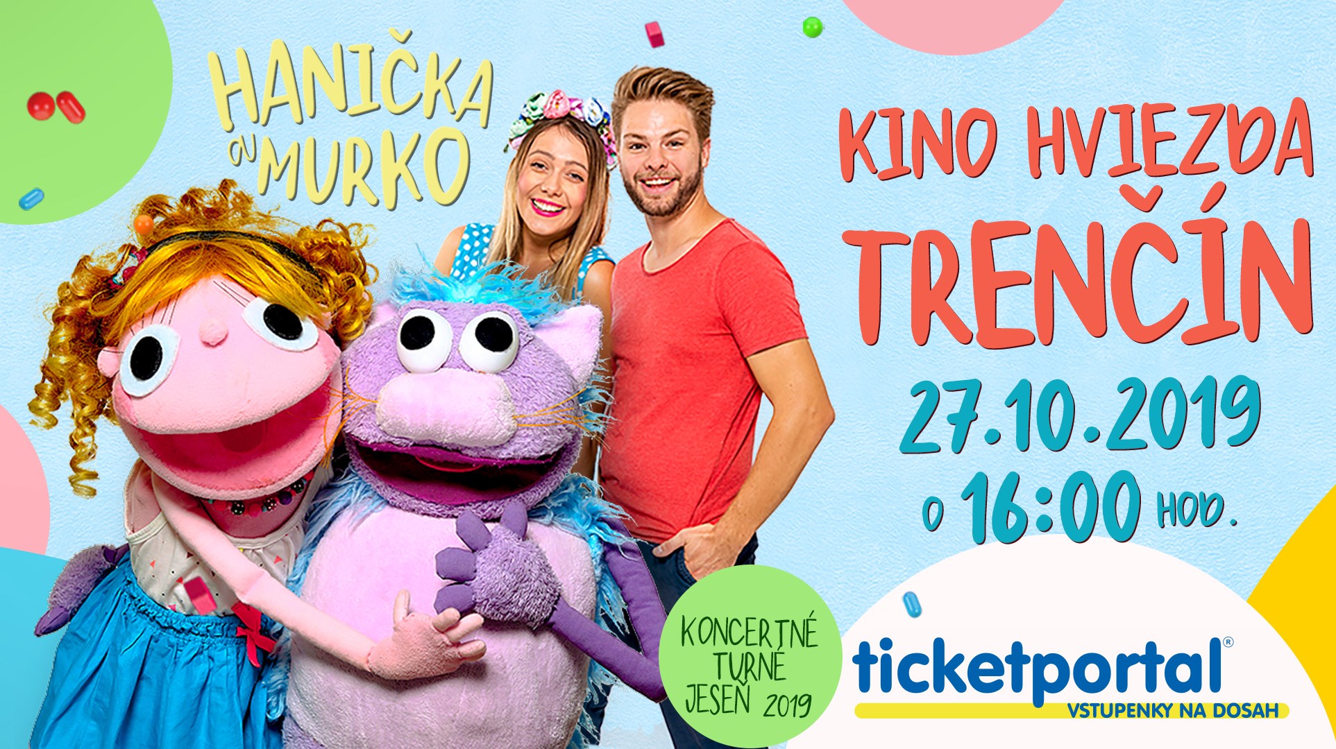 Trenčín - Hanička a Murko - Koncertné turné jeseň 2019
