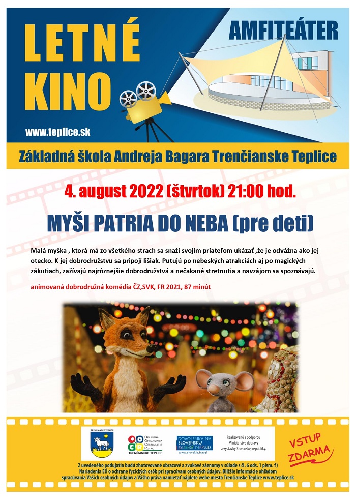 Letné kino Trenčianske Teplice - Myši patria do neba