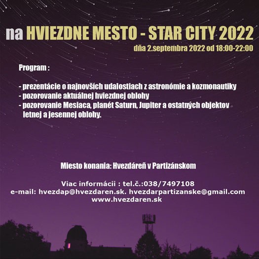 HVIEZDNE MESTO - STAR CITY 2022