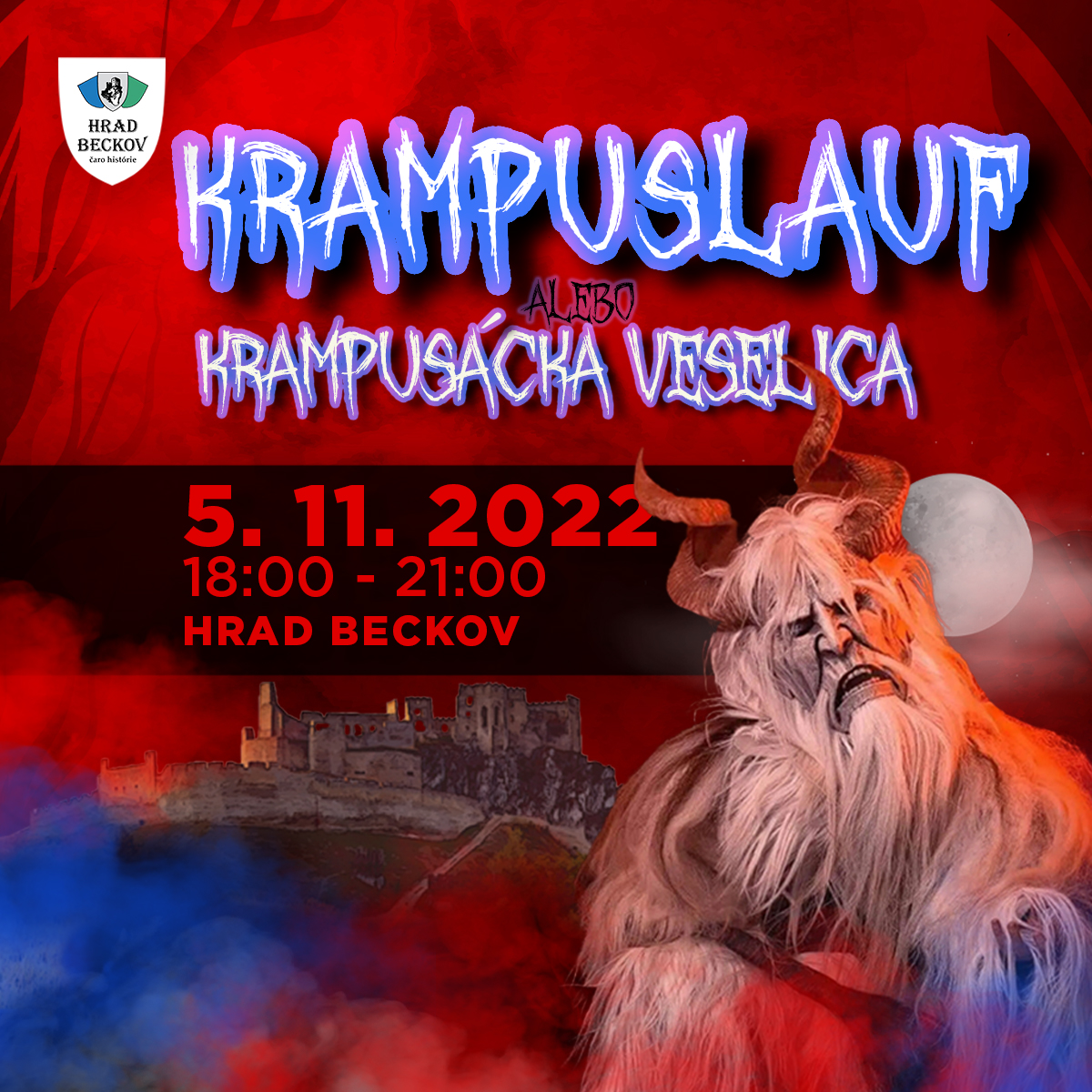 Krampusácka veselica na hrade Beckov