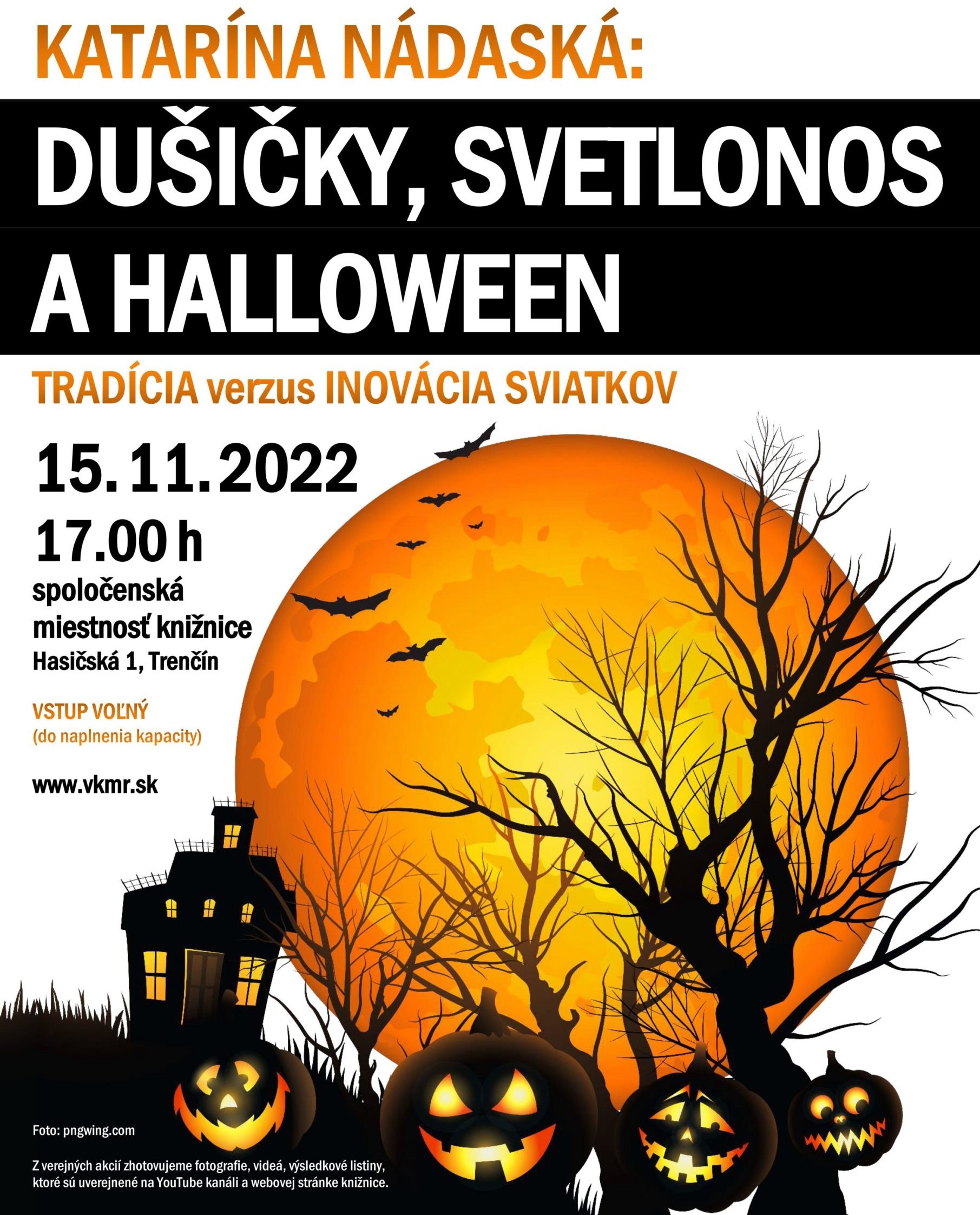 Prednáška etnologičky KATARÍNY NÁDASKEJ na tému "Dušičky, Svetlonos a Halloween"