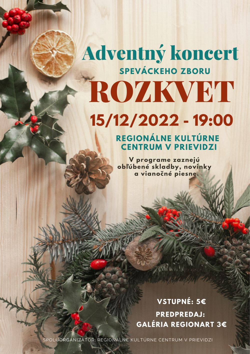 Adventný koncert speváckeho zboru Rozkvet