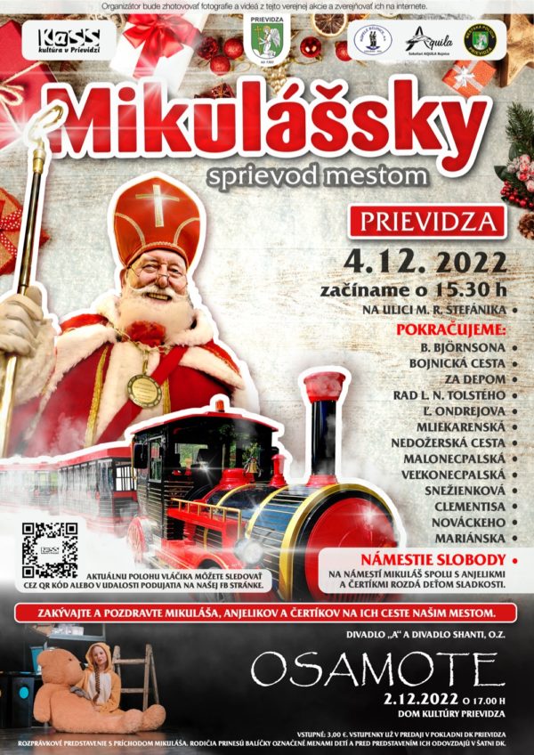 Mikulášsky sprievod mestom Prievidza