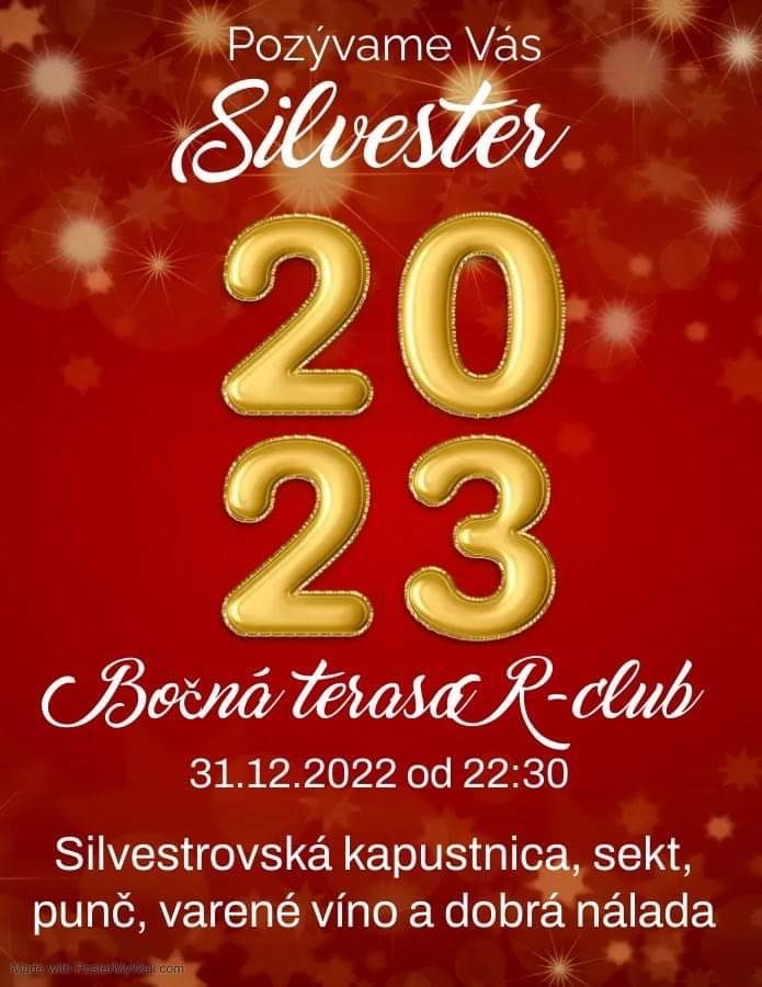 Silvester v reštaurácii R-Club