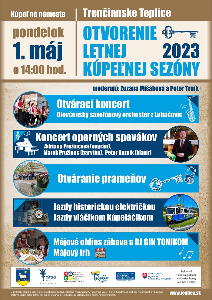 Otvorenie letnej kúpeľnej sezóny 2023 v Trenčianskych Tepliciach