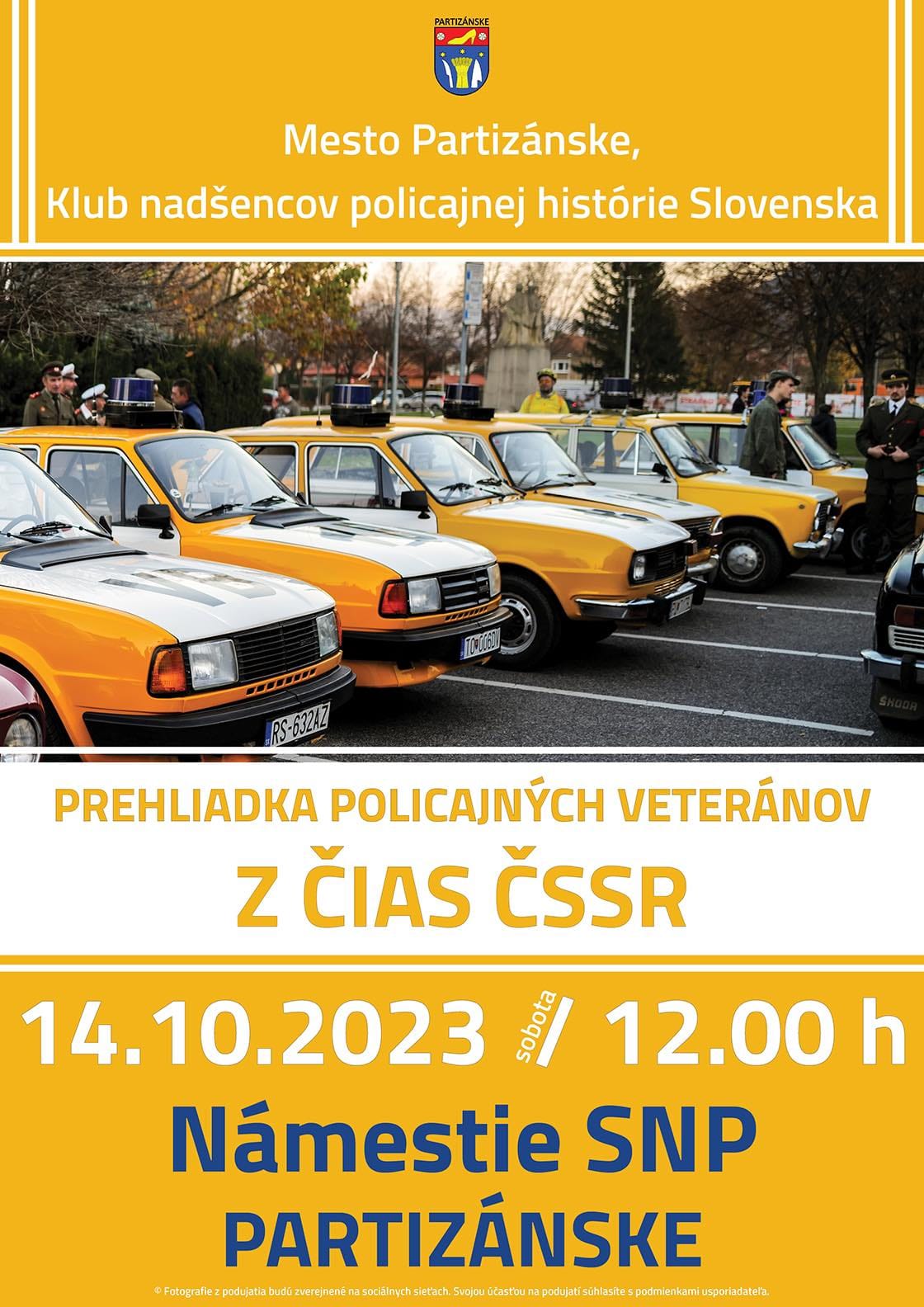Prehliadka policajných veteránov z čias ČSSR