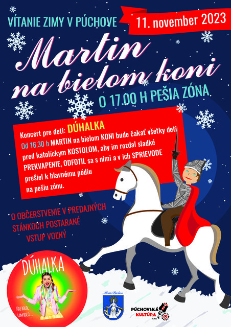 Martin na bielom koni privíta zimu v Púchove