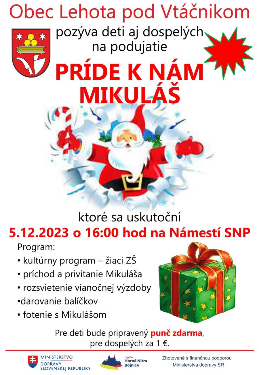 Príde k nám Mikuláš - Lehota pod Vtáčnikom