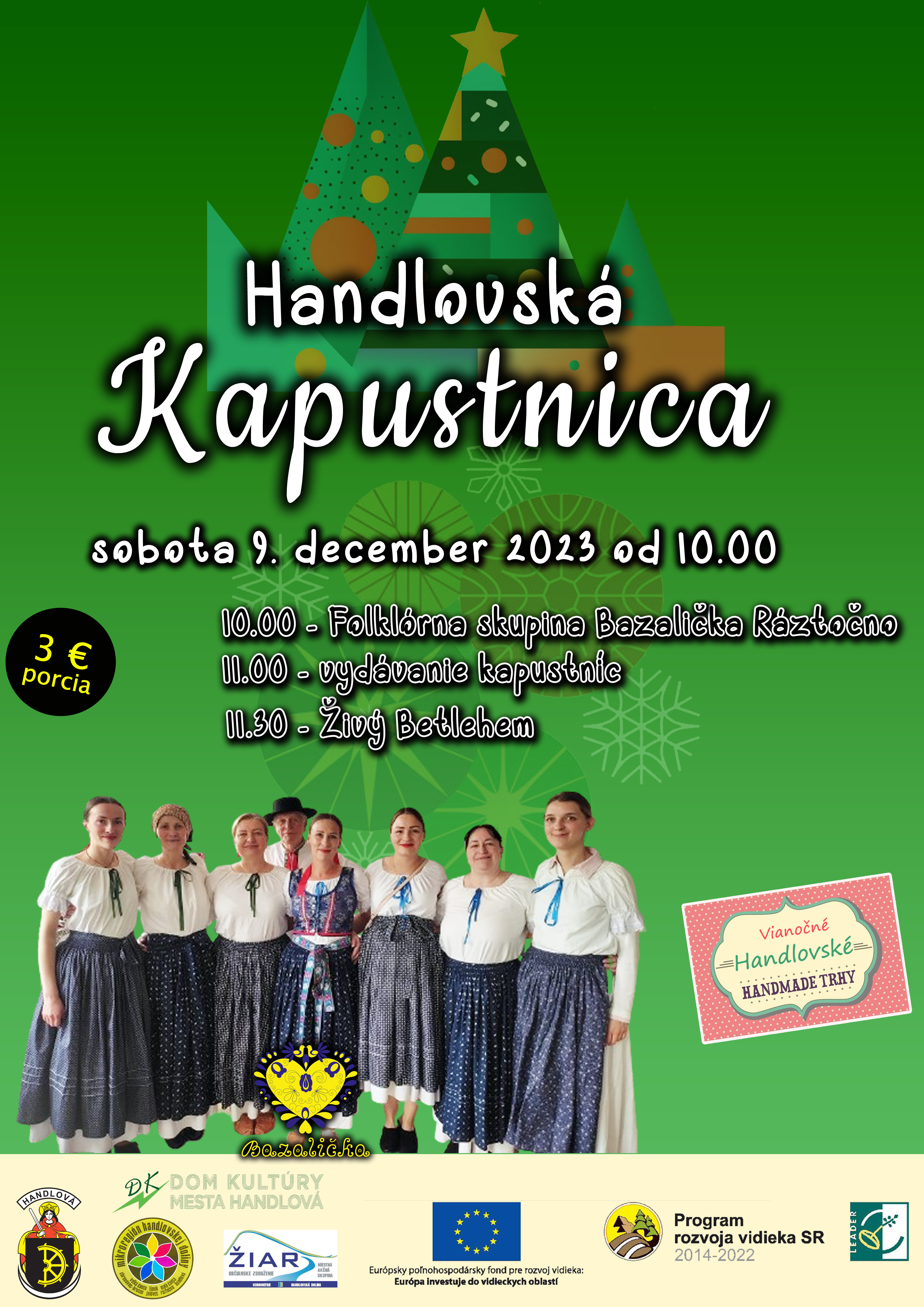 Handlovská kapustnica 2023 a Živý Betlehem