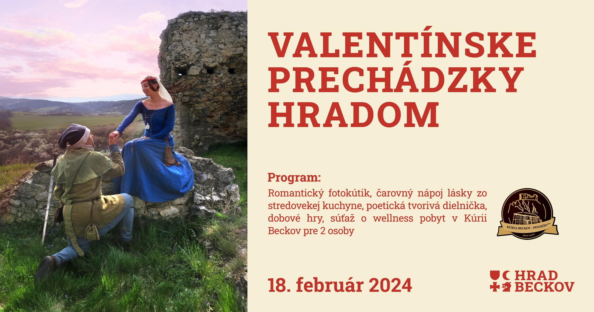 Valentínske prechádzky hradom Beckov