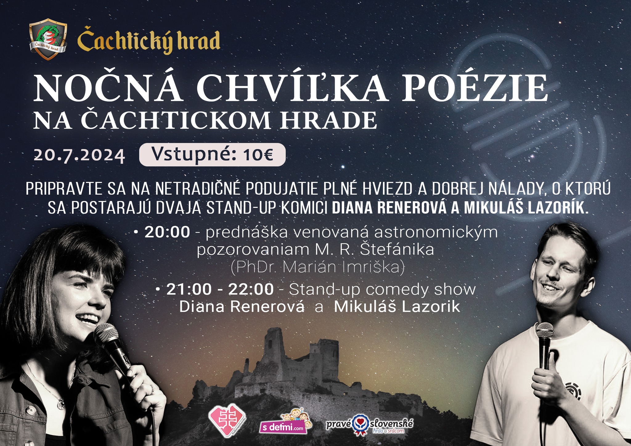Nočná chvíľka poézie na Čachtickom hrade
