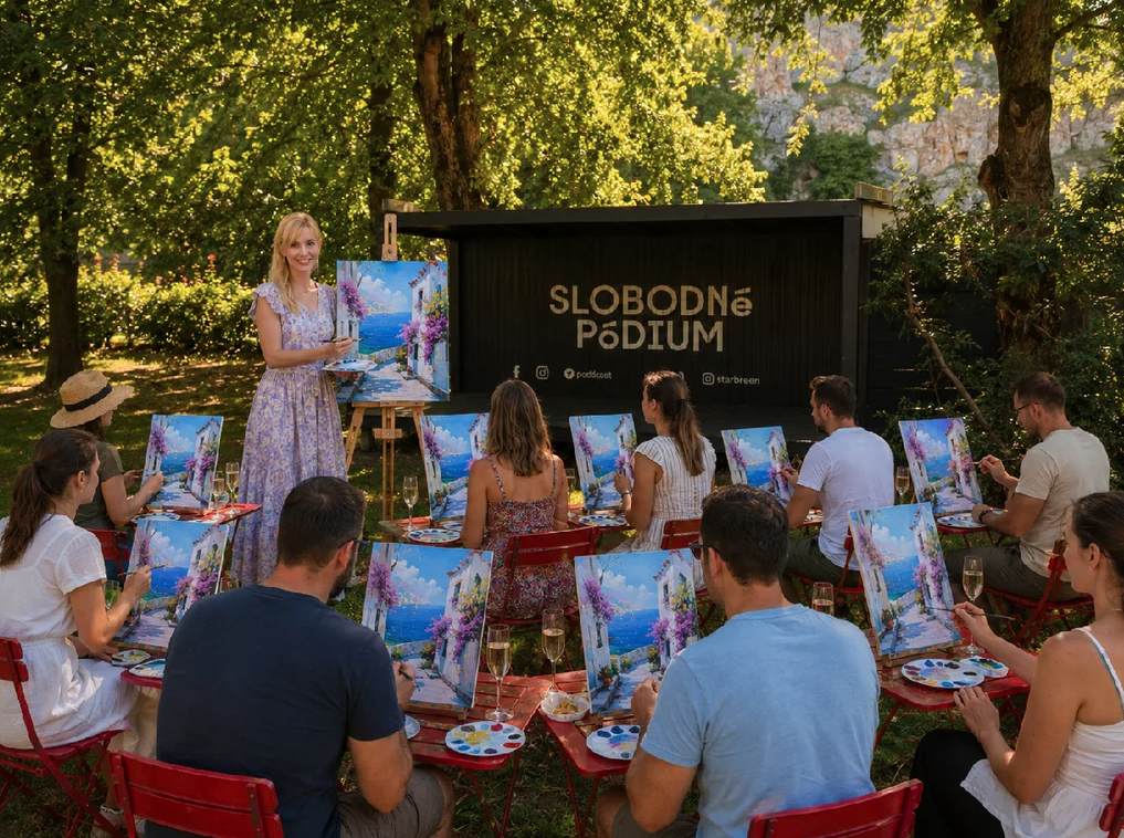 Zážitkové maľovanie Trenčín – Letný Plein Air v Parku pod Hradom